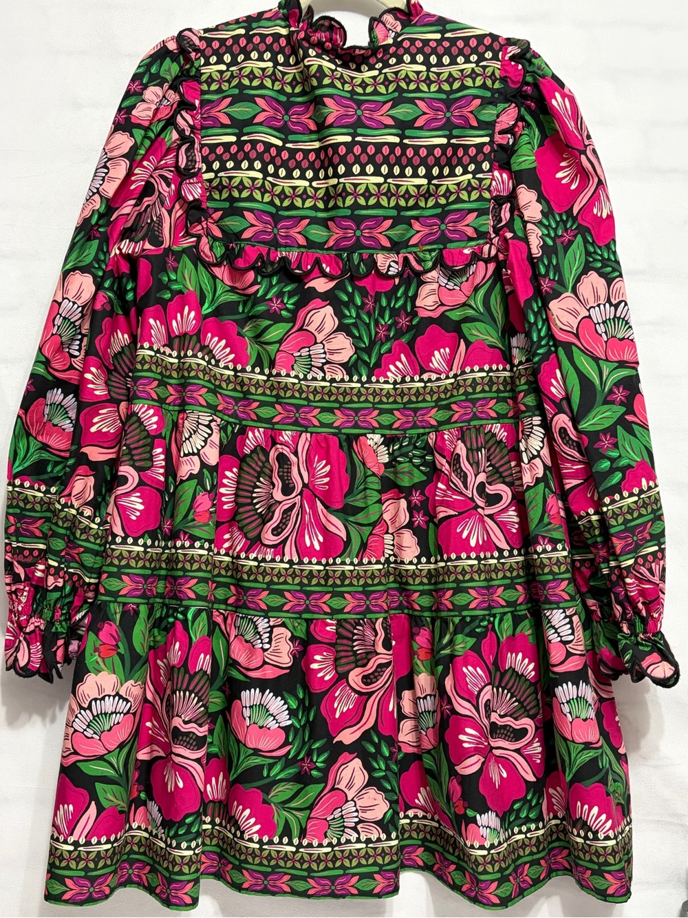 FARM Rio Pink Green Floral Mini Dress - Picture 8 of 13